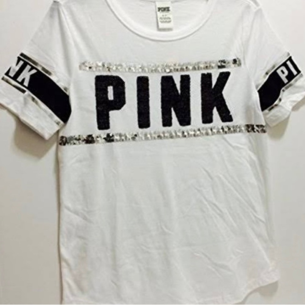 ⭐️PRICE FIRM⭐️ Victoria’s Secret PINK sequin T-Shirt